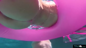 Tiny Fuck Toy Gets Her Guts Crushed And Flooded