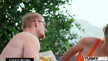 TUSHY Flirty Blonde Tease Ambar Lapiedra Gets Her Flawless Ass Pounded Hard