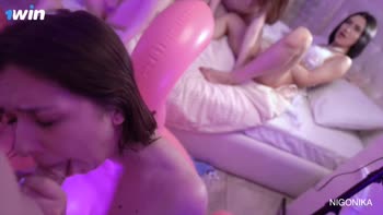 Nigonika's Wild Orgy: Group Sex and Cumshot in Nature