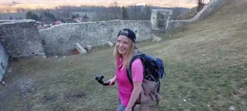 Mia Adler's Castle Ruins Rendezvous: Public Seduction Unleashed