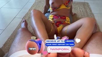 Kris Price's Step Sister Foot Tease Ends in Sensual Cumshot