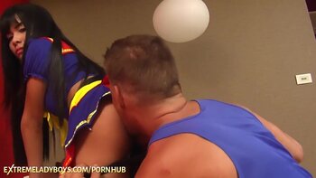 Shocking Shemale Fling: Ladyboy in Heels Takes Chair Fuck to Climax