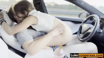 Luke Cooper Seduces Petite Ex-Girlfriend Bailey Base on Road Trip