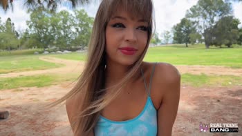 Blonde Teen (18+) Leila Cove's Rough Debut: Hard-Fucked POV
