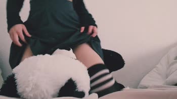Mycherrysnowplow's Kawaii Ride: Jumping Dick & Cum in Skirt