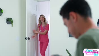 Jill Kassidy Leads a Steamy Threesome of Cum Swapping Doctors