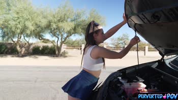 Peter King - Stranger's Surprise Ride: Aubree's Big Boobs and POV Action