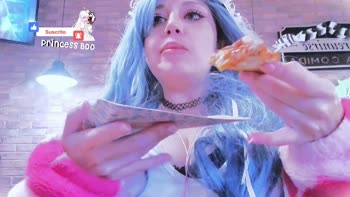 Schumi_baby - Schumi's Teen (18+) Delight: Sizzling Cosplay Cutie Feasts on Pizza & Temptation