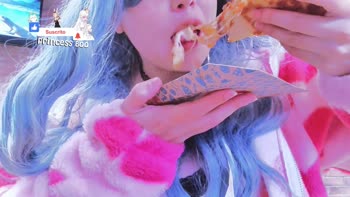 Schumi_baby - Schumi's Teen (18+) Delight: Sizzling Cosplay Cutie Feasts on Pizza & Temptation