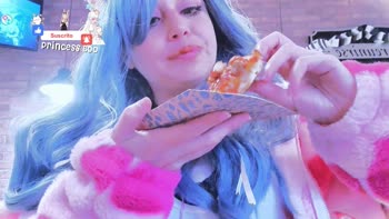 Schumi_baby - Schumi's Teen (18+) Delight: Sizzling Cosplay Cutie Feasts on Pizza & Temptation