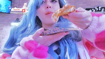 Schumi_baby - Schumi's Teen (18+) Delight: Sizzling Cosplay Cutie Feasts on Pizza & Temptation