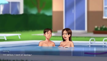 Hardcore Pool Sex with Cum Shot Porn Game Full Scene