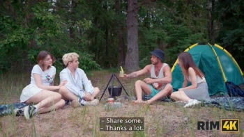 RIM4K. Swap wives, mutual rimming and anal fuck in the forest