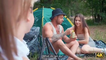 RIM4K. Swap wives, mutual rimming and anal fuck in the forest