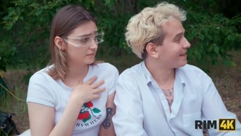 RIM4K. Swap wives, mutual rimming and anal fuck in the forest