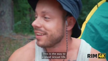 RIM4K. Swap wives, mutual rimming and anal fuck in the forest