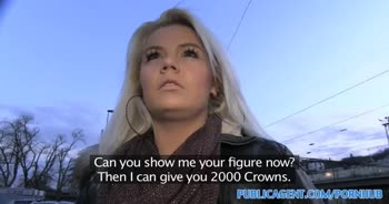Public Agent's Blonde Beauty Spotted Getting Naughty Outside