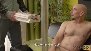 Comely Girl Enjoys Unexpected Sex With Her Man's Bald Dad