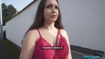 I was ALWAYS going to CUM on those BIG NATURAL BOOBS - Public Agent