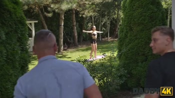 DADDY4K. Sexy babe Vixi Rafi was fucked roughly by her boyfriend's Daddy