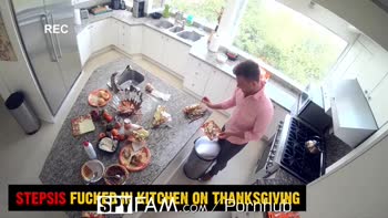 SPYFAM Step Sister Fucked In Kitchen On Thanksgiving