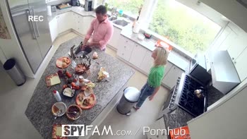 SPYFAM Step Sister Fucked In Kitchen On Thanksgiving