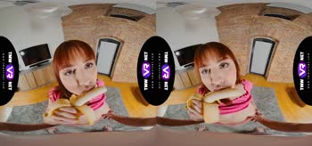 Julia Red's VR Banana Bonanza: Reverse Cowgirl Creampie Fun