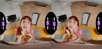 Julia Red's VR Banana Bonanza: Reverse Cowgirl Creampie Fun