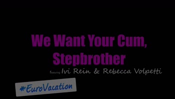 Bored & Horny Blonde Babes Ivi Rein & Rebecca Volpetti Tackle Stepbro's Dick