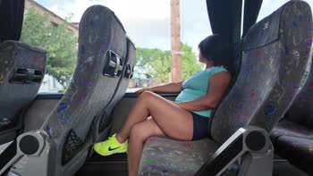 ExpressiaGirl's Shocking Bus Flash: A StepMom's Daring Display