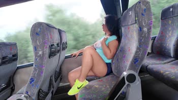 ExpressiaGirl's Shocking Bus Flash: A StepMom's Daring Display