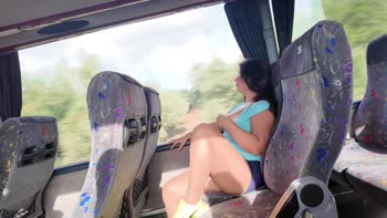 ExpressiaGirl's Shocking Bus Flash: A StepMom's Daring Display