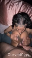 Curved9ins' Ebony Babe Serves Up Big Tits & Thick Cock