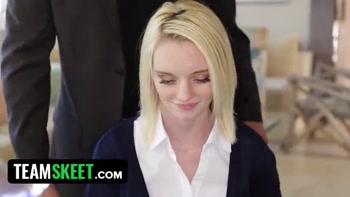 Petite naughty blonde girl Sammie Daniels needs dick stimulation to work hard on her piano skills