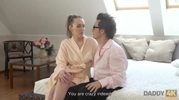 DADDY4K. Guy cant believe modest babe Jennifer Simons sex