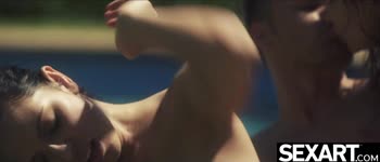Threesome Delights: Brunette Bombshells Savor a Steamy Outdoor Affair