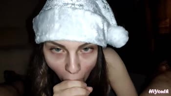 Hi's Deep Sensual Xmas POV Blowjob: Big Cock & Eye Contact
