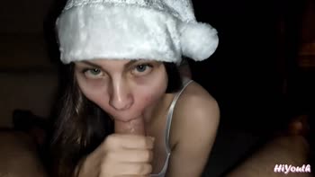 Hi's Deep Sensual Xmas POV Blowjob: Big Cock & Eye Contact