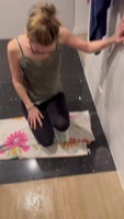 Caught Red-Handed: Shower Jerk-off Ends in Blonde Facial