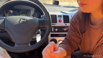 MarLyn Chenel's Quick Car Blowjob Surprise