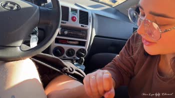MarLyn Chenel's Quick Car Blowjob Surprise
