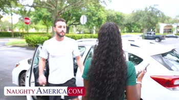 Naomi Foxxx's Ride-Sharing Rendezvous with Lucas Frost