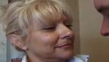 Nasty French granny takes dick deep in the ass