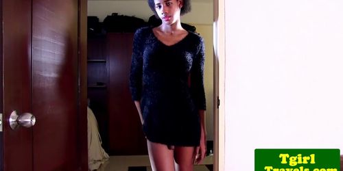 Black TGirl Bigtits Orgasm: A Jerking Sensation