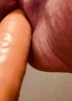 BeautifulFlyer97's Big Fat Pussy Gets Massaged By A Massive Dildo At Work