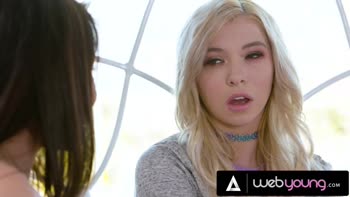 Blonde Bombshell Kenzie Reeves Tries Anal With Brunette Adria Rae in Raunchy Never Have I Ever Game
