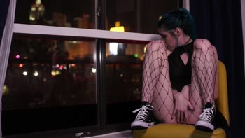 Elunaxc's Public Pleasure: Fingered to Bliss in Fishnets