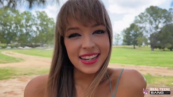Blonde Teen (18+) Leila Cove's Raunchy First Porn Casting: Big Dick POV