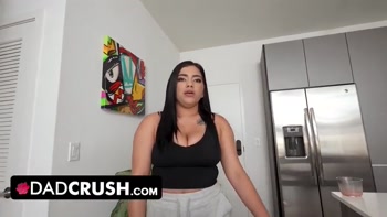 DadCrush - Lucky Stepdad Titty Fucks His Thick Assed Stepdaughter With Big Nipples Julz Gotti POV