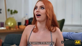 DADDY4K. Redhead with Beautiful Boobs get Fucked by her Boyfriend's Daddy